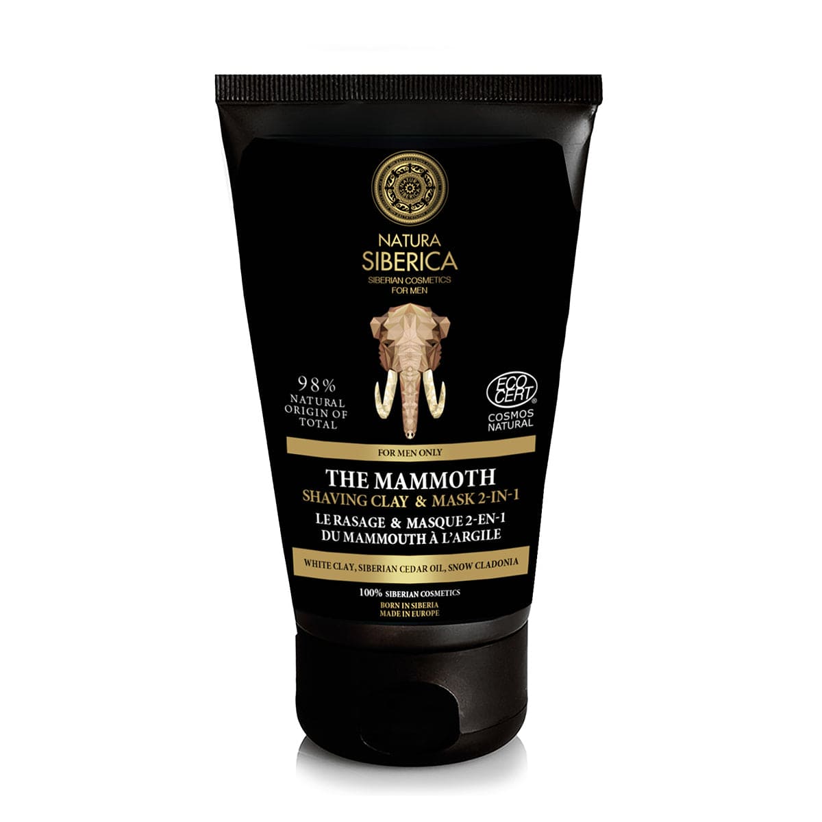 NS Men Shaving clay & mask 2-in-1 The Mammoth, 150 ml - Natura Siberica Kuwait