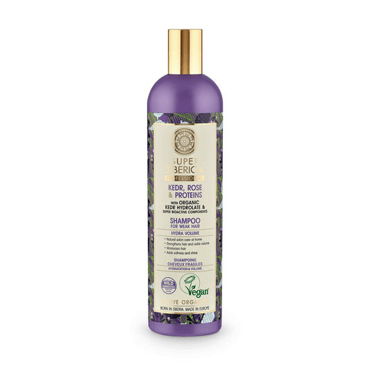 Super Siberica Kedr, rose & proteins. Shampoo for Weak Hair, 400 ml - Natura Siberica Kuwait