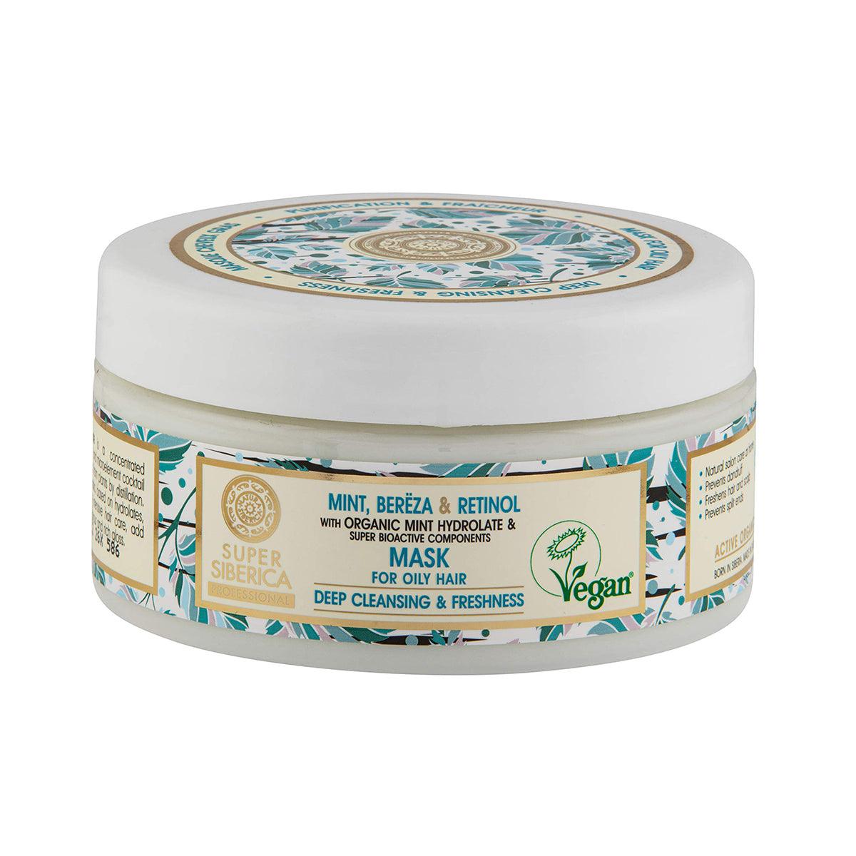 Super Siberica Mint, Bereza & Retinol. Mask for Oily Hair, 300 ml - Natura Siberica Kuwait