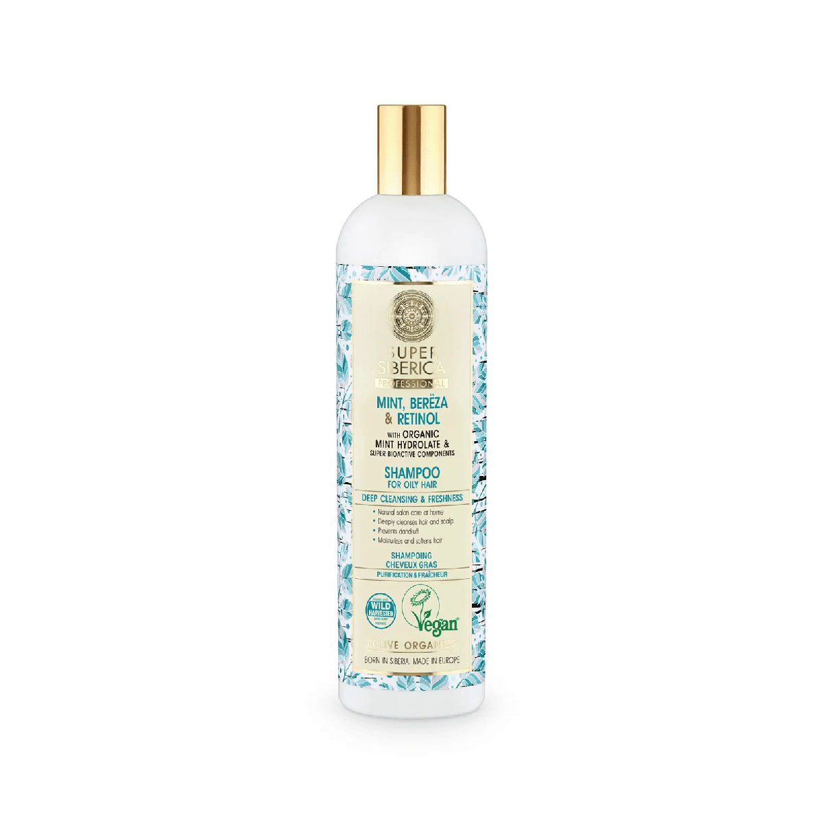 Super Siberica Mint, bereza & retinol. Shampoo for Oily Hair, 400 ml - Natura Siberica Kuwait