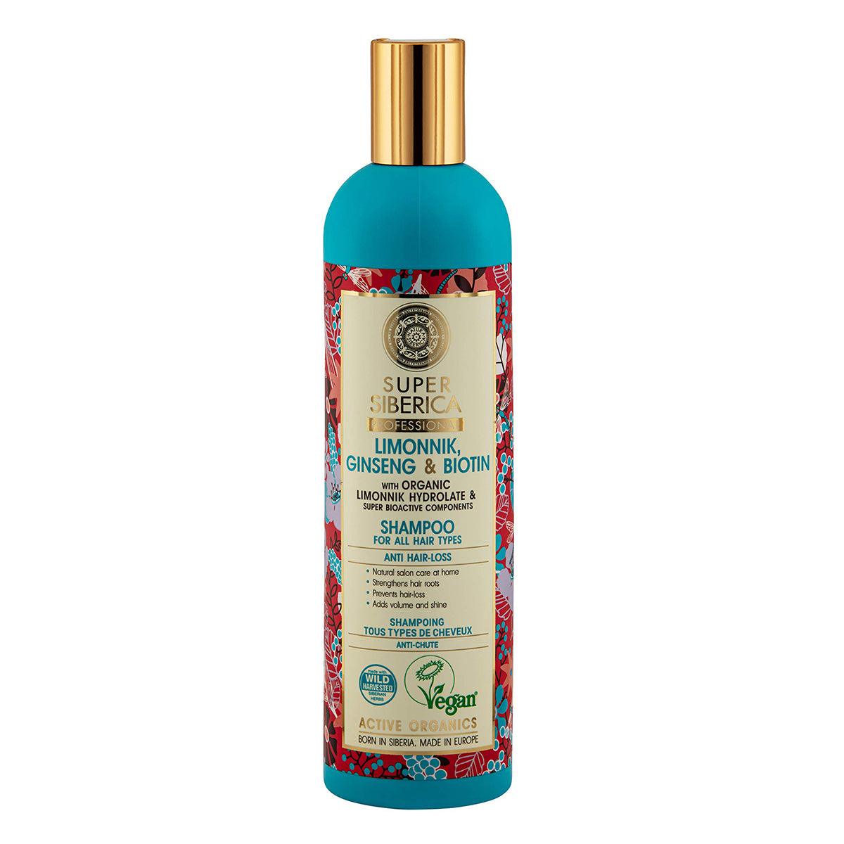 Super Siberica Limonnik, ginseng & biotin. Shampoo for All Hair Types, 400 ml - Natura Siberica Kuwait