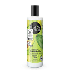 OS Repairing Shampoo for Damaged Hair Avocado and Olive, 280 ml - Organic Shop Kuwait