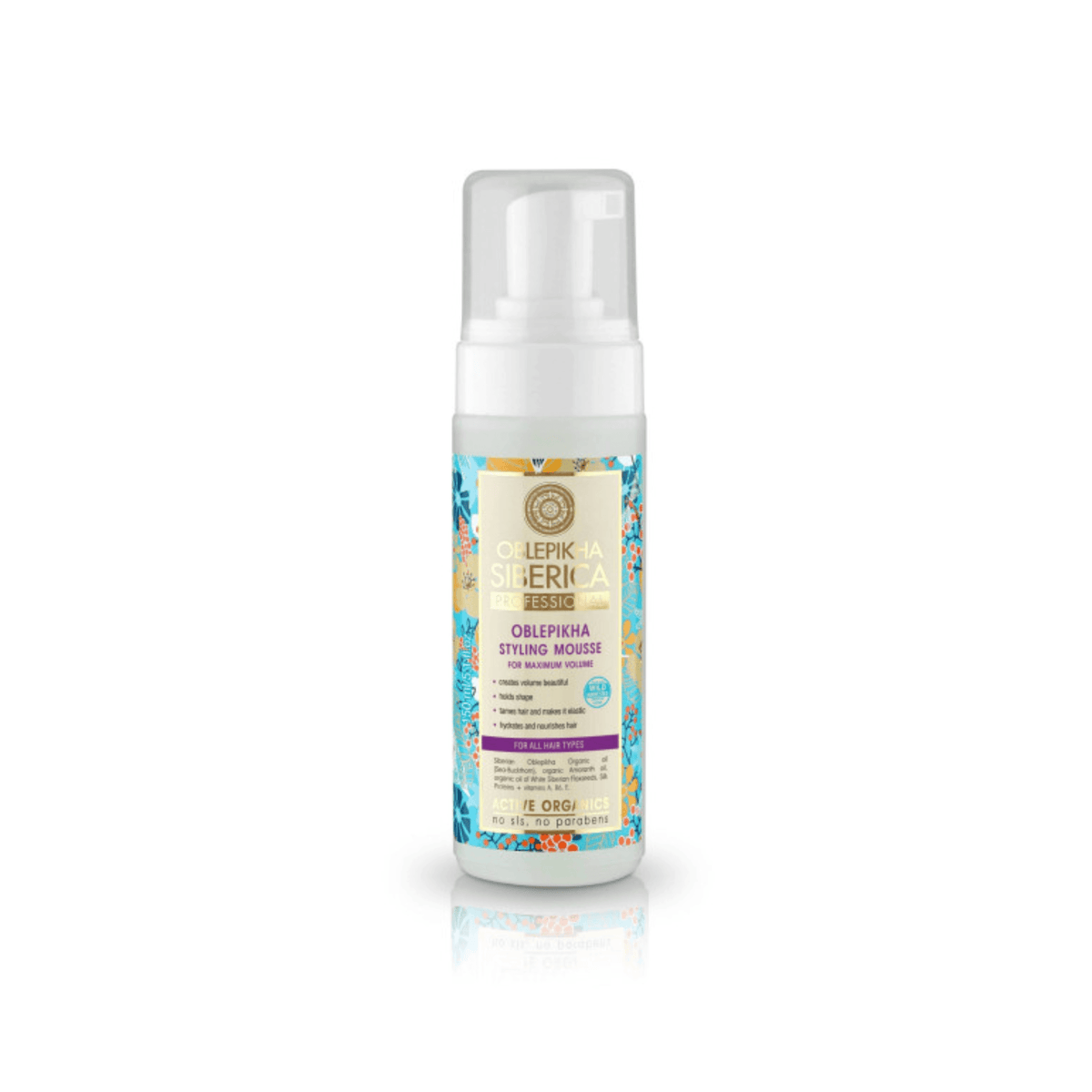 Styling Mousse with Organic Oblepikha Hydrolate For Maximum Volume, 170 ml - Natura Siberica Kuwait