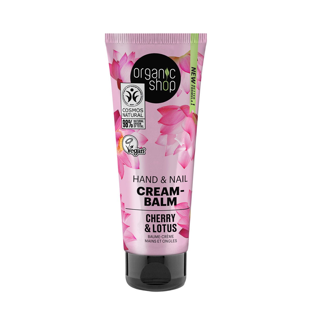 OS Hand & Nail Cream-Balm Cherry and Lotus, 75 ml - Organic Shop Kuwait