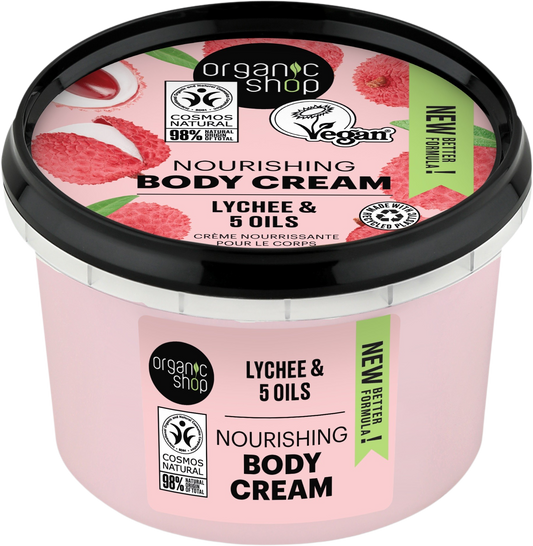 OS Nourishing Body Cream Lychee, 250 ml - Organic Shop Kuwait