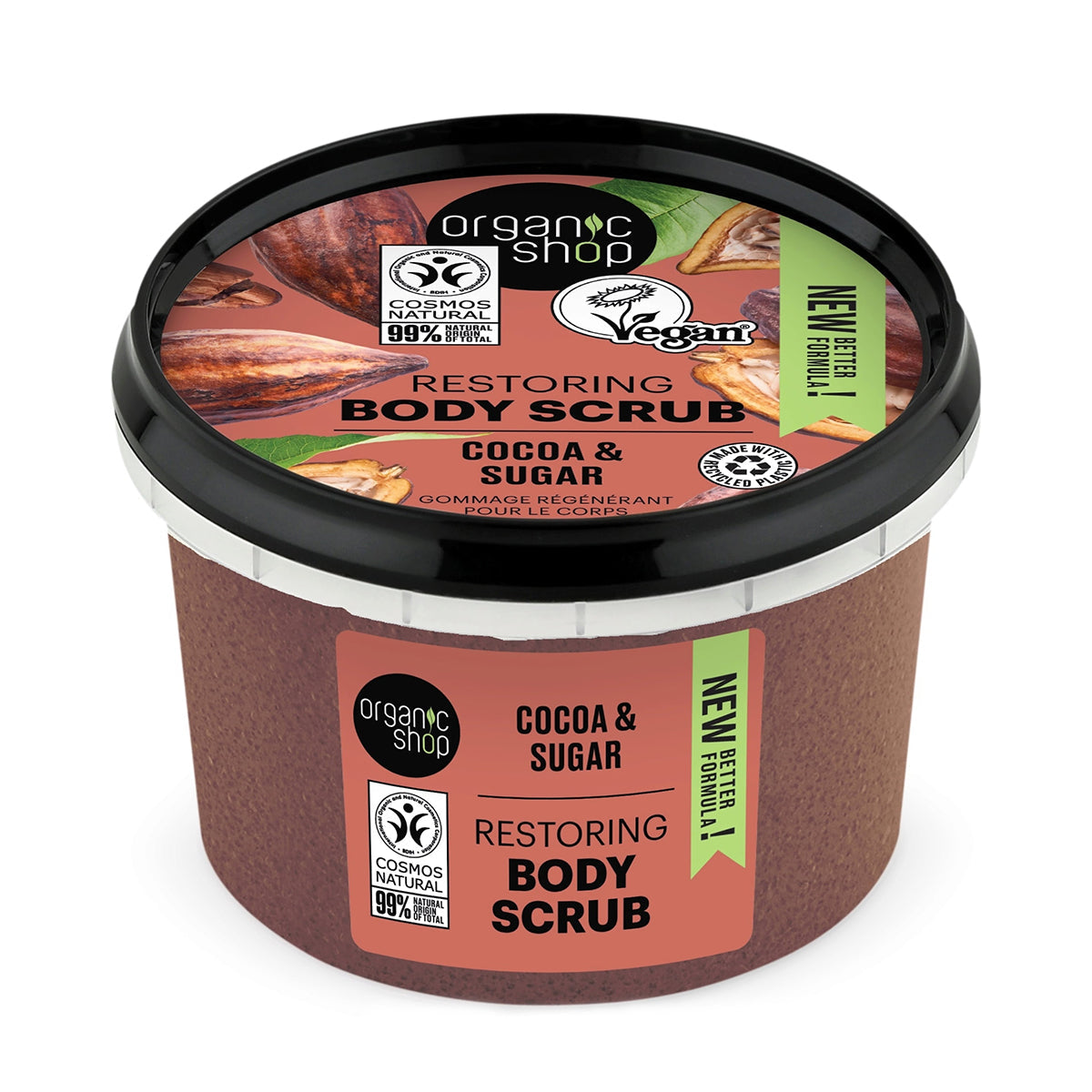 OS Restoring Body Scrub Cocoa, 250 ml - Organic Shop Kuwait