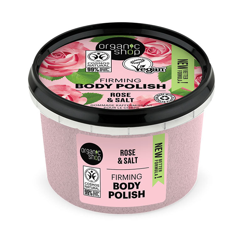 OS Firming Body Polish Rose, 250 ml - Organic Shop Kuwait