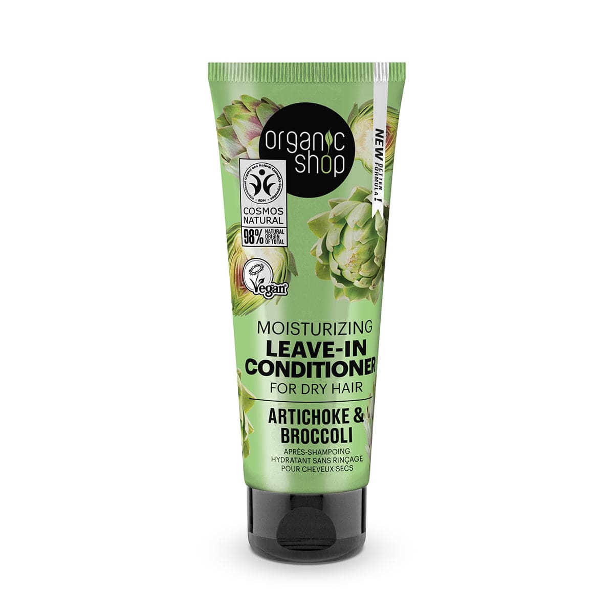 OS Moisturizing Leave-In Conditioner for Dry Hair Artichoke and Broccoli, 75 ml - Organic Shop Kuwait