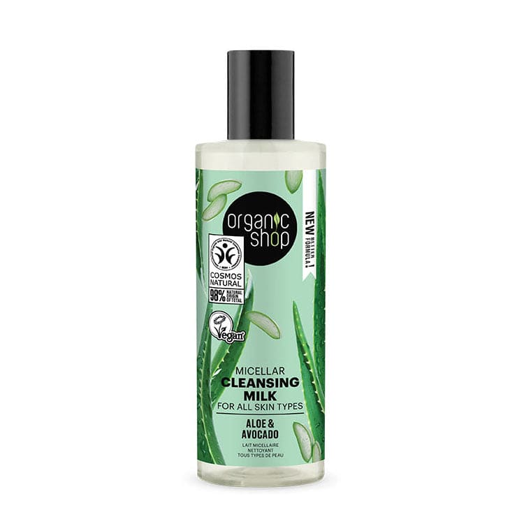 OS Micellar Cleansing Milk for all skin types Avocado and Aloe, 150 ml - Organic Shop Kuwait