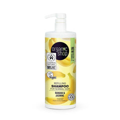 OS Refilling Shampoo for Normal Hair Banana and Jasmine, 1000 ml - Organic Shop Kuwait