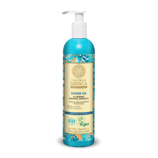 Shower Gel with Organic Oblepikha Hydrolate Energizing Freshness, 400 ml - Natura Siberica Kuwait