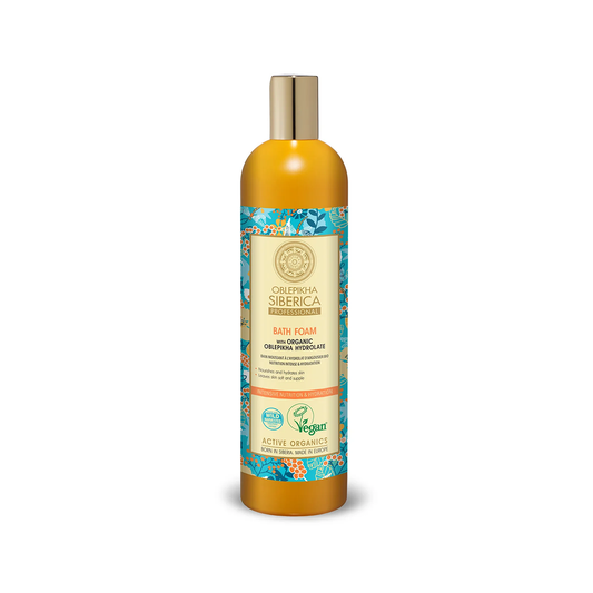 Bath Foam with Organic Oblepikha Hydrolate Intensive Nutrition And Hydration, 550 ml - Natura Siberica Kuwait