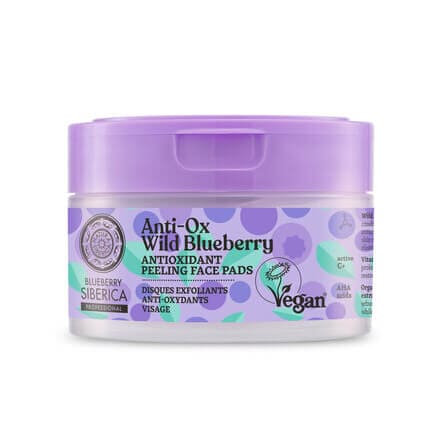 Anti-OX Wild Blueberry. Antioxidant peeling face pads, 20 pcs