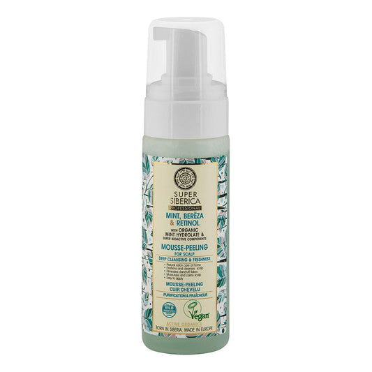 Super Siberica Mint, bereza & retinol. Mousse-peeling for scalp, 170 ml - Natura Siberica Kuwait