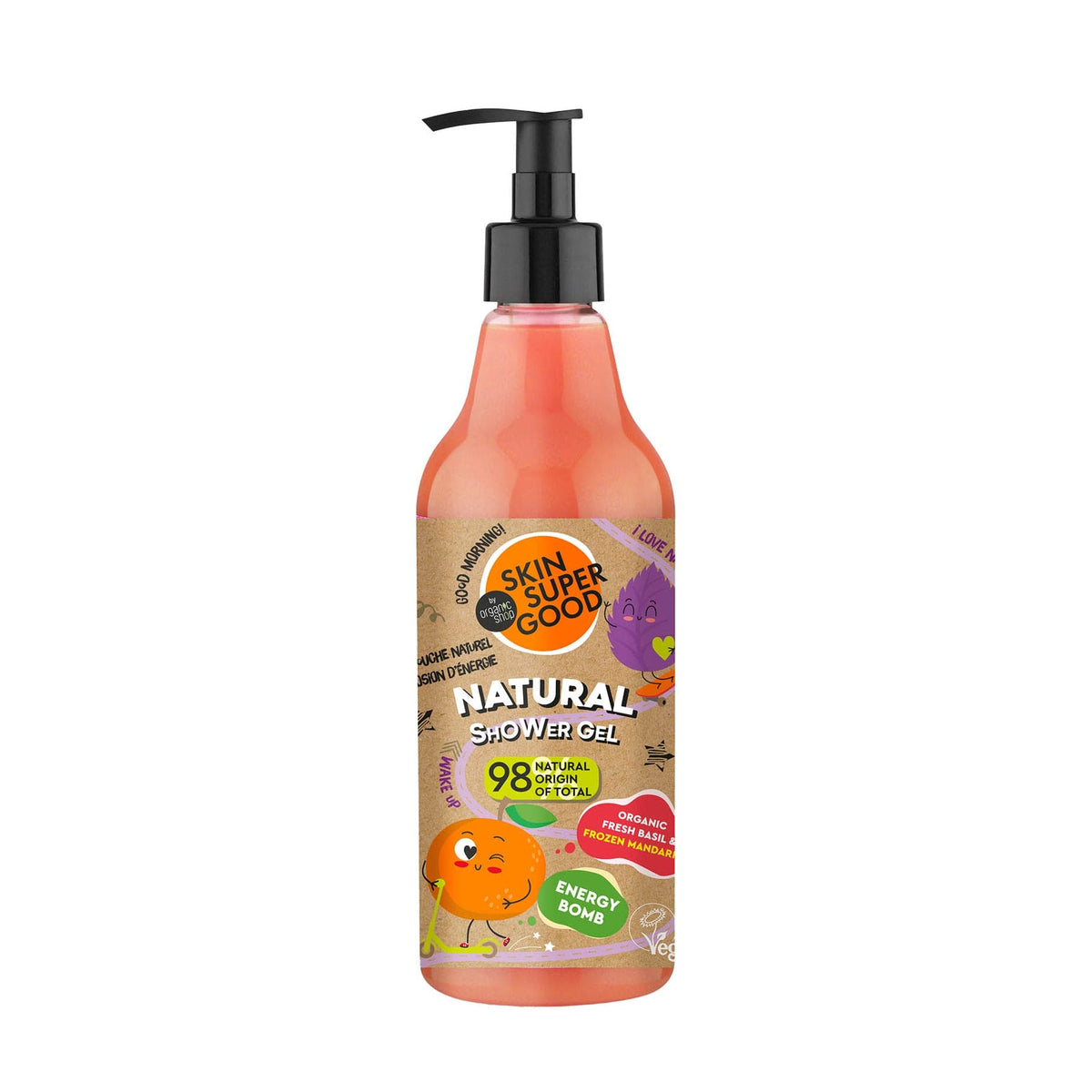 SKIN SUPER GOOD Natural Shower Gel "Energy Bomb", 500 ml - Organic Shop Kuwait